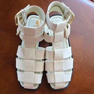 Sam Edelman Brown and Black Leather Sandals